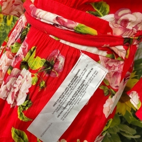 BCBG Scarlett Rose Floral Flutter Maxi Dress XS - Picture 11 of 17